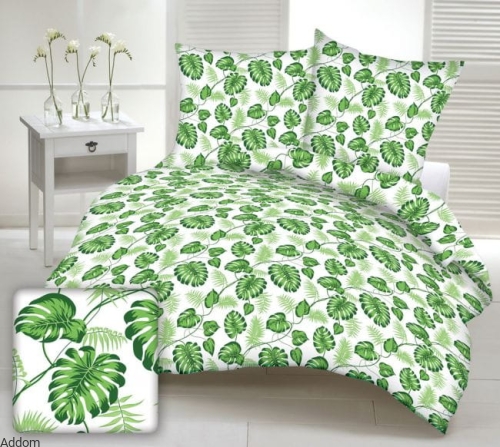 pościel z flaneli w zielone liście.jpeg