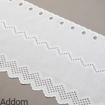 Bawełniane zazdrostki z haftem dziureczkowym