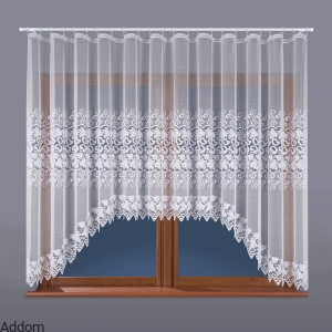 Firanki gotowe żakard wzorzysty