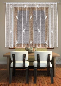 Firany gotowe z tunelem Róże