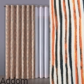 nowoczesne zasłony gotowe na taśmie pomarańczowe pionowe prążki.jpeg