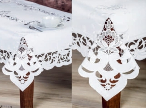 ekskluzywne białe obrusy z haftem.jpeg