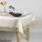 Obrus beżowy z gipiurą