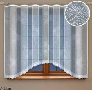 Firanki gotowe żakard z subtelnym wzorem