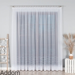 Firany z ołowianką w paseczki dołem
