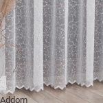 Firany haftowane srebrnym haftem