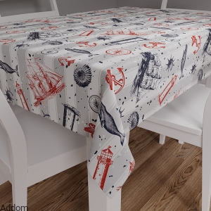 Tkanina we wzory marynistyczne