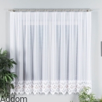 Firany gotowe z ozdobnym wykończeniem