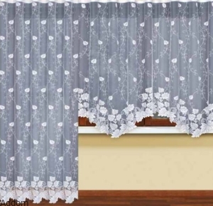 Firany żakardowe w pnące rośliny