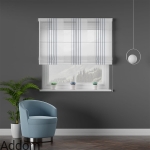 Materiał zasłonowy w pasy półprzejrzyste