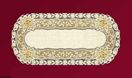 bieżniki żakardowe w złote róże.jpg