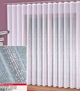 Firany żakardowe z minimalistycznym wzorem