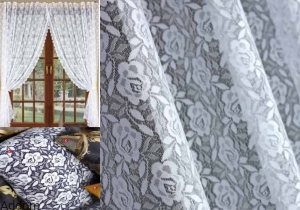 Koronkowe firany żakardowe