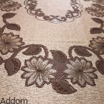 Obrus żakardowy w kwiaty